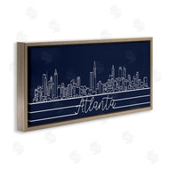 Stupell Studio | Atlanta Georgia Linework City Skyline Deep Blue