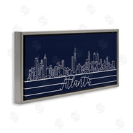 Stupell Studio | Atlanta Georgia Linework City Skyline Deep Blue