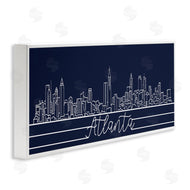 Stupell Studio | Atlanta Georgia Linework City Skyline Deep Blue