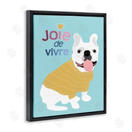 Ginger Oliphant | Joie de Vivre French Phrase White Bulldog Pet
