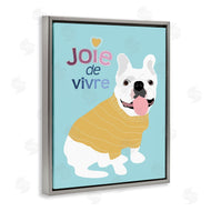 Ginger Oliphant | Joie de Vivre French Phrase White Bulldog Pet