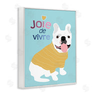 Ginger Oliphant | Joie de Vivre French Phrase White Bulldog Pet