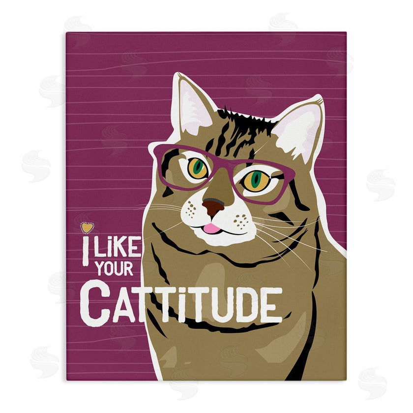 Ginger Oliphant | Like Your Cattitude Phrase Cat With Glasses Pet