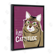 Ginger Oliphant | Like Your Cattitude Phrase Cat With Glasses Pet