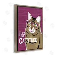 Ginger Oliphant | Like Your Cattitude Phrase Cat With Glasses Pet