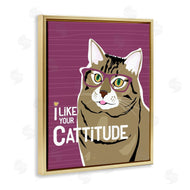Ginger Oliphant | Like Your Cattitude Phrase Cat With Glasses Pet