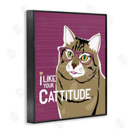 Ginger Oliphant | Like Your Cattitude Phrase Cat With Glasses Pet