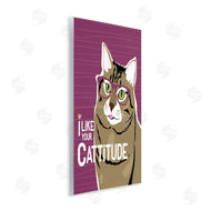Ginger Oliphant | Like Your Cattitude Phrase Cat With Glasses Pet
