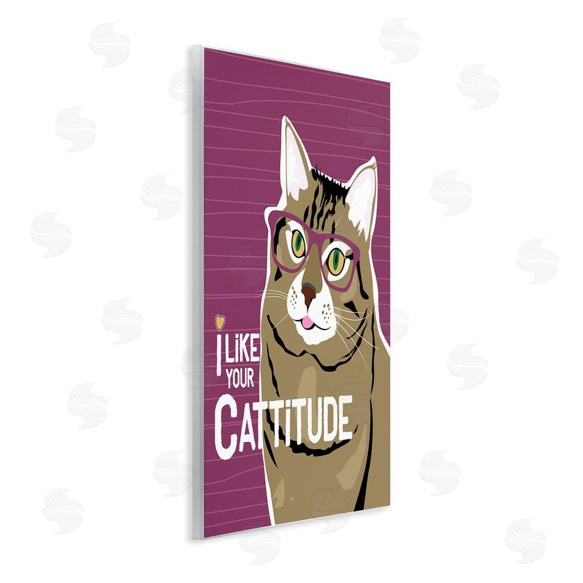 Ginger Oliphant | Like Your Cattitude Phrase Cat With Glasses Pet