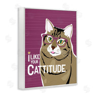 Ginger Oliphant | Like Your Cattitude Phrase Cat With Glasses Pet