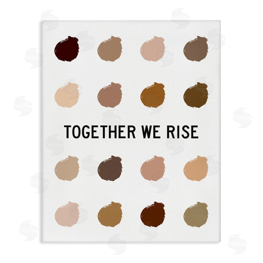 Tenisha Proctor | Together We Rise Inspirational Phrase Neutral Tone Marks