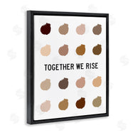 Tenisha Proctor | Together We Rise Inspirational Phrase Neutral Tone Marks