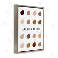 Tenisha Proctor | Together We Rise Inspirational Phrase Neutral Tone Marks