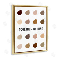 Tenisha Proctor | Together We Rise Inspirational Phrase Neutral Tone Marks