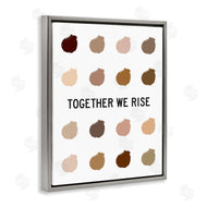 Tenisha Proctor | Together We Rise Inspirational Phrase Neutral Tone Marks