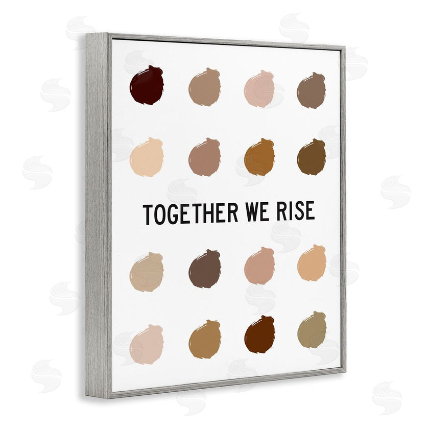 Tenisha Proctor | Together We Rise Inspirational Phrase Neutral Tone Marks