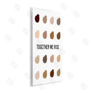 Tenisha Proctor | Together We Rise Inspirational Phrase Neutral Tone Marks