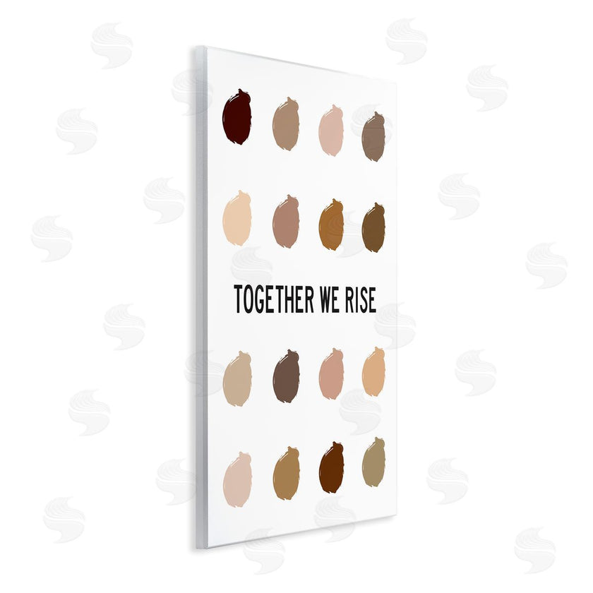 Tenisha Proctor | Together We Rise Inspirational Phrase Neutral Tone Marks