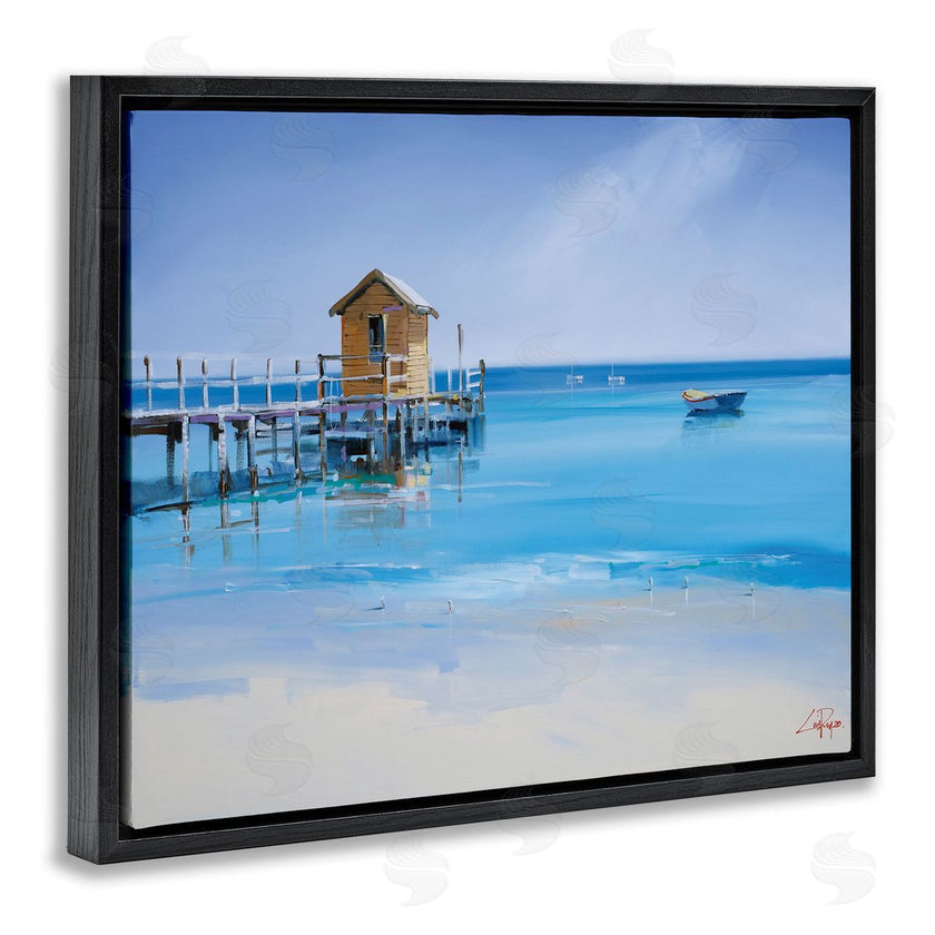 Craig Trewin Penny | Yellow Shack on Beach Wharf Sandy Coast