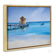 Craig Trewin Penny | Yellow Shack on Beach Wharf Sandy Coast