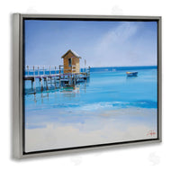 Craig Trewin Penny | Yellow Shack on Beach Wharf Sandy Coast