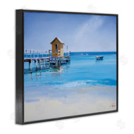 Craig Trewin Penny | Yellow Shack on Beach Wharf Sandy Coast