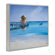 Craig Trewin Penny | Yellow Shack on Beach Wharf Sandy Coast