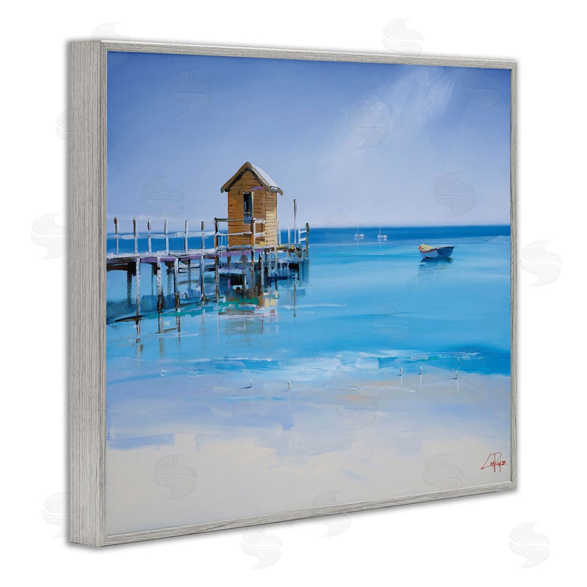 Craig Trewin Penny | Yellow Shack on Beach Wharf Sandy Coast