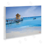 Craig Trewin Penny | Yellow Shack on Beach Wharf Sandy Coast