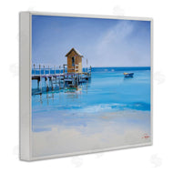 Craig Trewin Penny | Yellow Shack on Beach Wharf Sandy Coast
