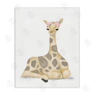 Stupell Studio | Floral Crown Baby Giraffe Soft Animal Illustration