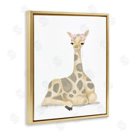 Stupell Studio | Floral Crown Baby Giraffe Soft Animal Illustration