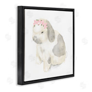 Stupell Studio | Floral Crown Baby Bunny Soft Animal Illustration