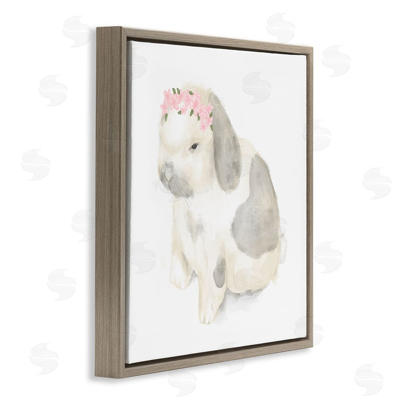 Stupell Studio | Floral Crown Baby Bunny Soft Animal Illustration
