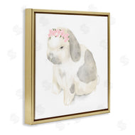 Stupell Studio | Floral Crown Baby Bunny Soft Animal Illustration