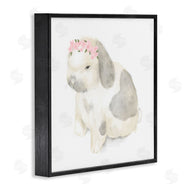 Stupell Studio | Floral Crown Baby Bunny Soft Animal Illustration