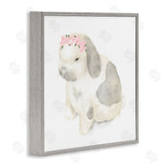 Stupell Studio | Floral Crown Baby Bunny Soft Animal Illustration