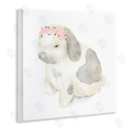 Stupell Studio | Floral Crown Baby Bunny Soft Animal Illustration