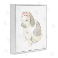 Stupell Studio | Floral Crown Baby Bunny Soft Animal Illustration