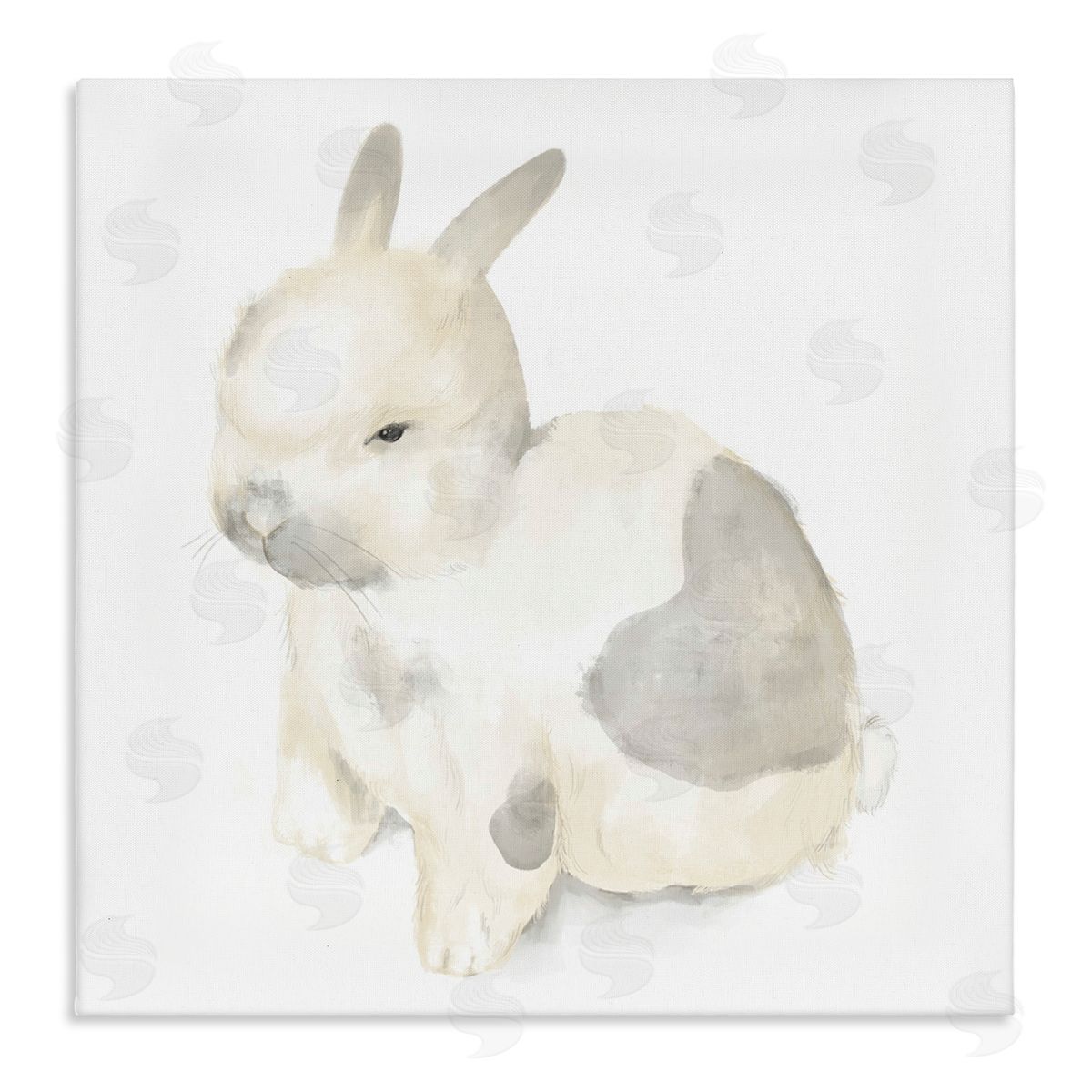 Stupell Studio Sleepy Bunny Illustration Nursery Style Animal Canvas Wall Art