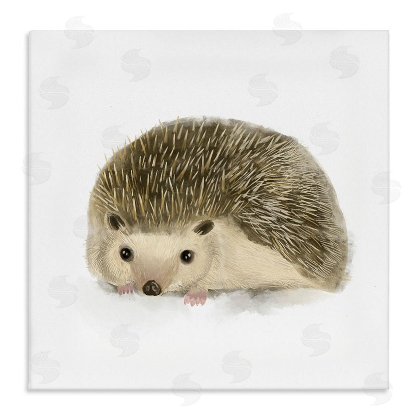 Stupell Studio | Adorable Hedgehog Illustration Nursery Woodland Animal