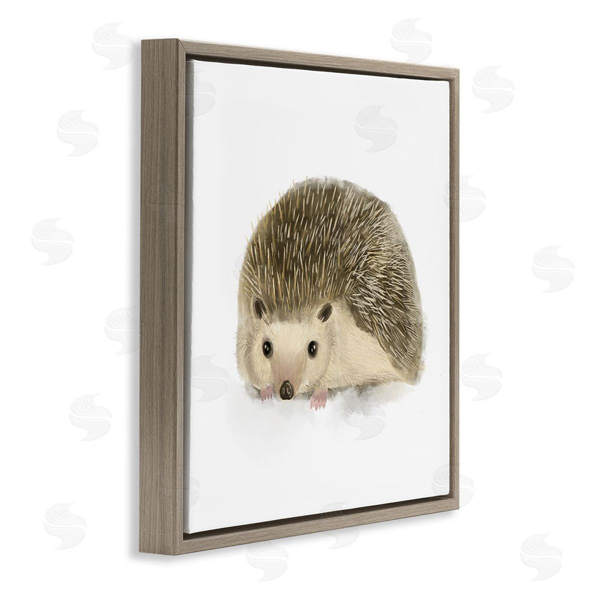 Stupell Studio | Adorable Hedgehog Illustration Nursery Woodland Animal