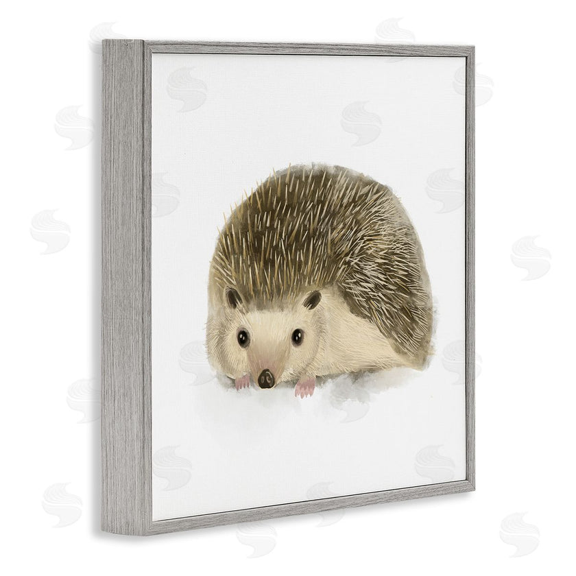 Stupell Studio | Adorable Hedgehog Illustration Nursery Woodland Animal