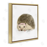 Stupell Studio | Cute Floral Crown Hedgehog Nursery Woodland Animal