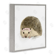 Stupell Studio | Cute Floral Crown Hedgehog Nursery Woodland Animal