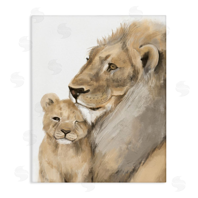 Stupell Studio | Lion Cub and King Safari Animal Portrait
