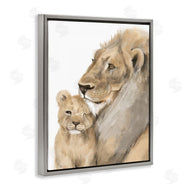 Stupell Studio | Lion Cub and King Safari Animal Portrait