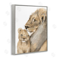 Stupell Studio | Lion Cub and King Safari Animal Portrait