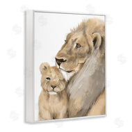 Stupell Studio | Lion Cub and King Safari Animal Portrait