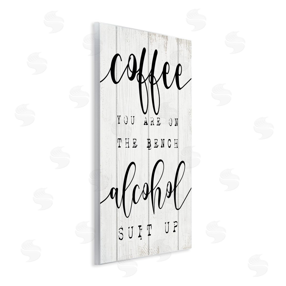 Stupell Studio Coffee Benched Alcohol Suit Up Phrase Sports Pun Wall Plaque Art